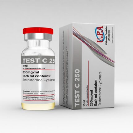 Test C 250mgTestosterone Cypionate is the longest-estered testosterone available today. It has a half-life in the body of 15 to 16 days and is found as injectable oil. Because it reacts in the body for so long, it can cause more water retention than other steroids and is best used as bulking compound in a stack.  Testosterone is the male sex hormone responsible for many of the physical and emotional traits of men. It creates the deeper voices, sex drive, aggression and, of coarse, larger muscles in men. Testosterone makes the muscles retain more nitrogen, which in turn makes the muscle synthesize proteins better, producing larger muscles.